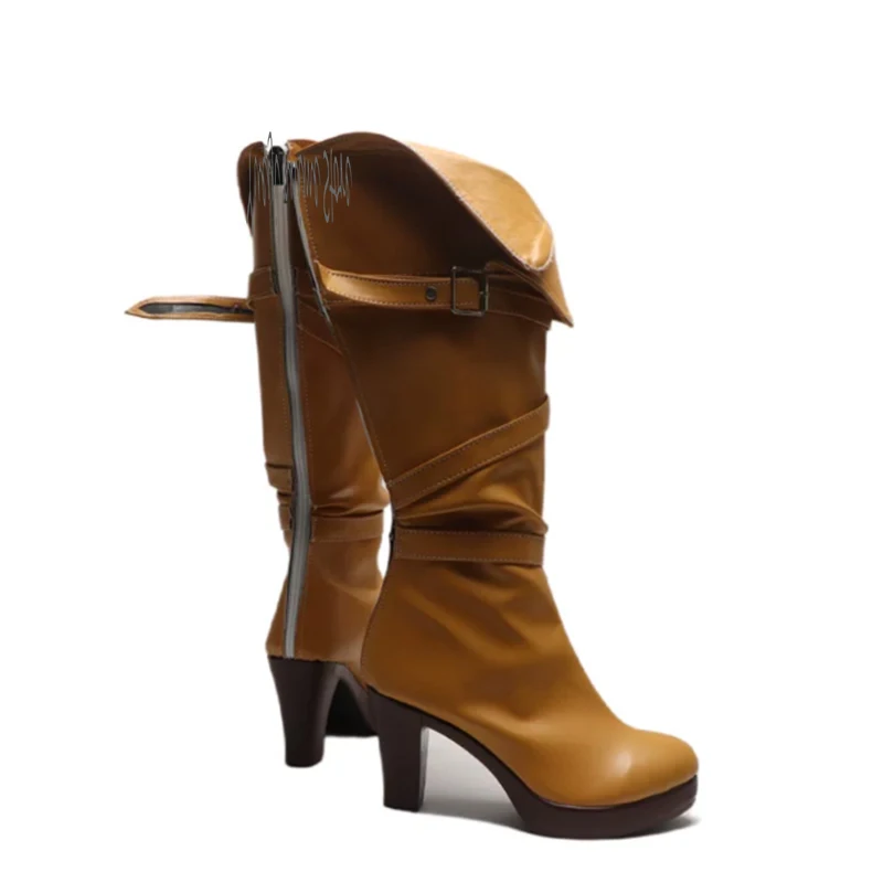 Ciri Cosplay Shoes PU Leather Shoes Halloween Carnival Boots Cirilla Fiona Cosplay Props Custom Made