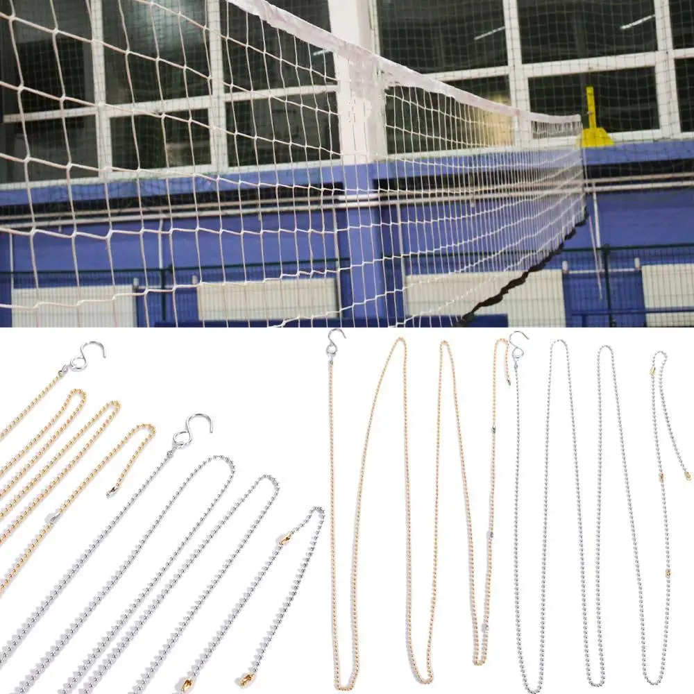 2,5 m/8,2 ft Volleyballnetz-Höhenkette Gold Silber Messwerkzeug Volleyball-Messkette Standard mit Haken Messgeräte