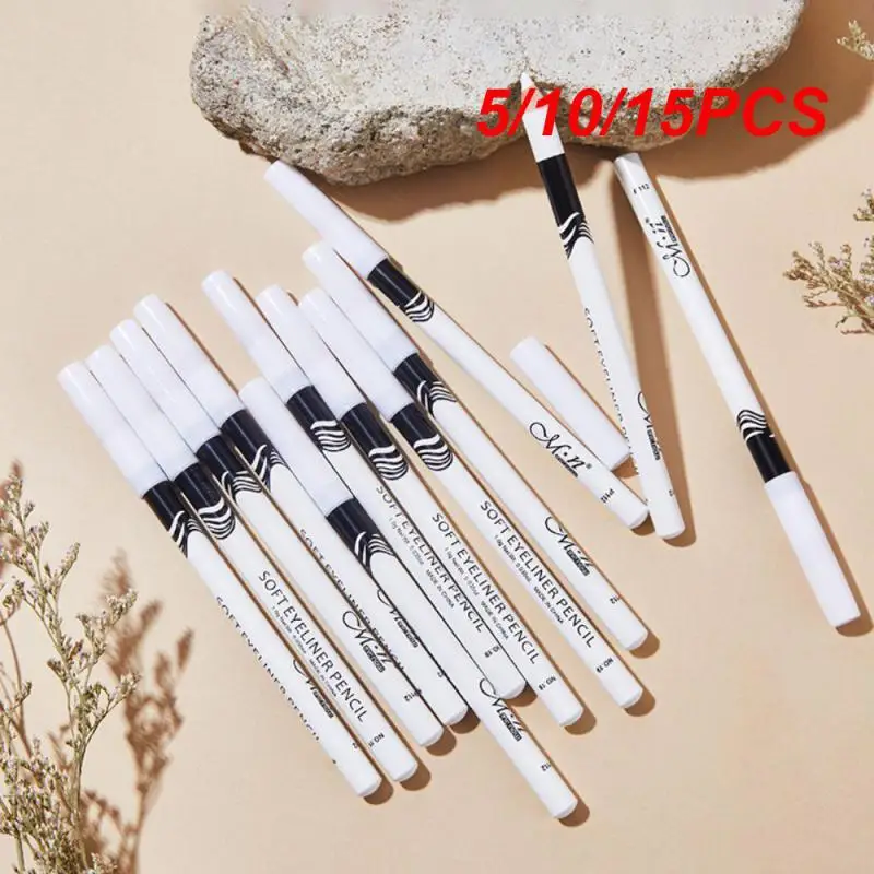 5/10/15PCS Pencil Precise Application High-quality Intense White Eyeliner Pencil Eyeshadow Popular In-demand Makeup