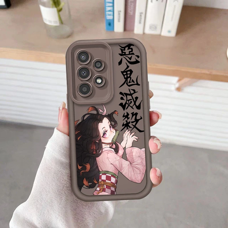 Anime Hot D-Demon S-Layer For Samsung A73 A71 A54 A53 A52 A51 A33 A32 A21S A14 A13 A12 A25 A04 A05 5G Eye Ladder Cover