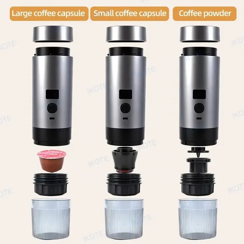 Hot Sale 3 in 1 Self Heating Portable Espresso Machine Wireless USB Rechargeable Coffee Maker for Camping Office