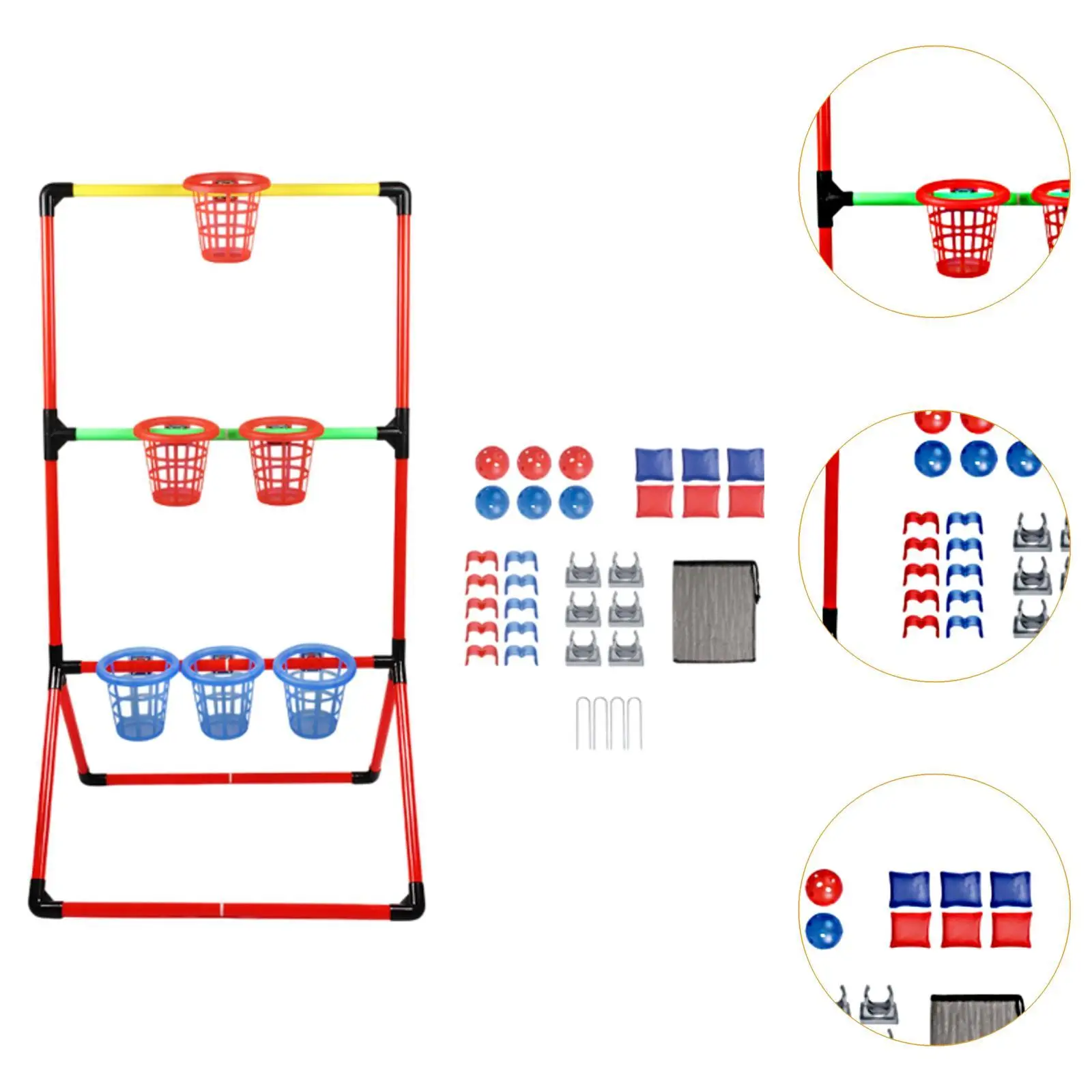 Juego de cubo de bolsas de frijoles, juego de fiesta de jardín interior y exterior para juguetes de patio trasero para niños