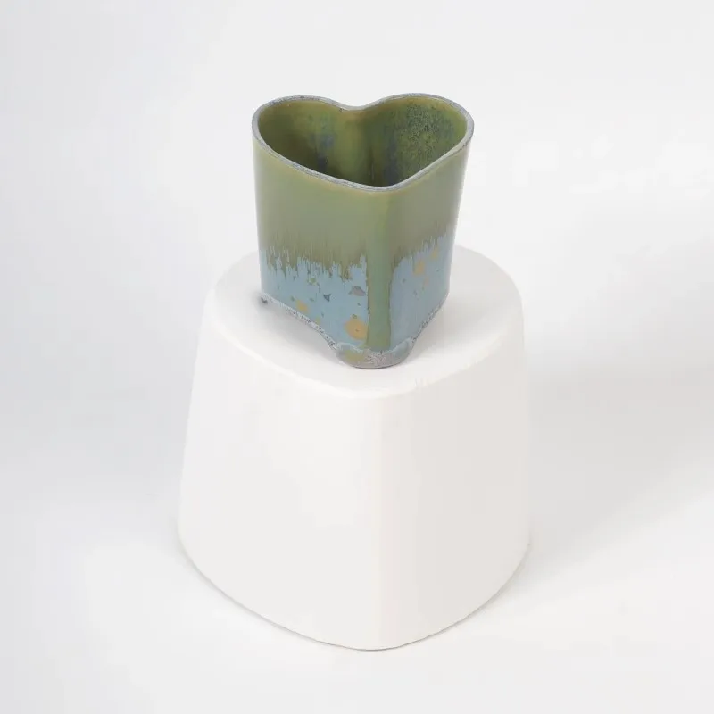 

Creative Gypsum Plaster Mold for DIY Pottery Clay Ceramic Heart Shape Vase Succulents Moulds Handmade Tools 7x6.8 cm