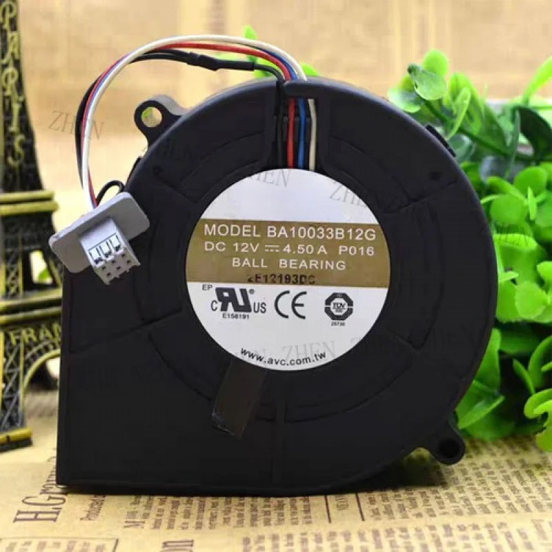 

Y 1PCS New for AVC BA10033B12G DC 12V 4.5A 4Pin Turbo Blower Fan # QW.