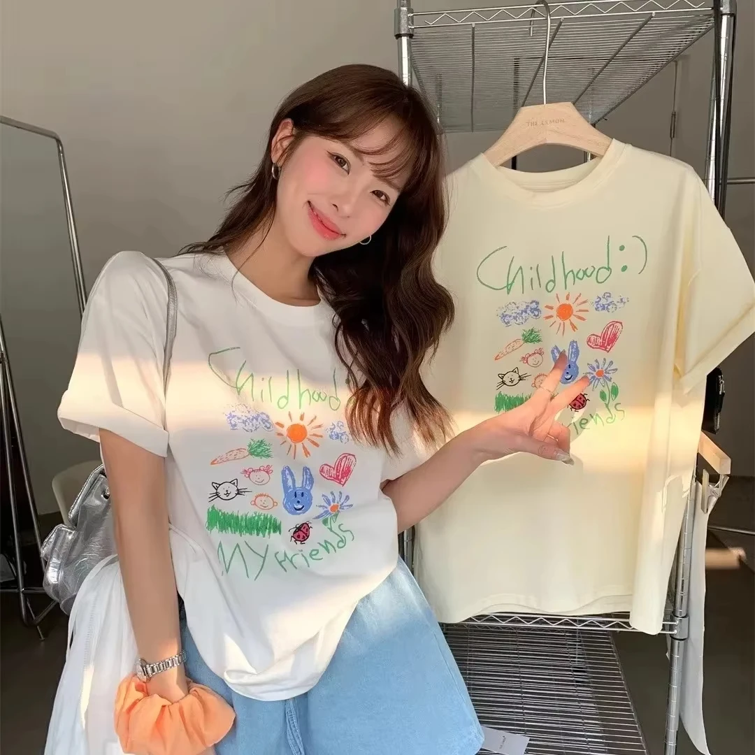 

Футболка с цветочным принтом в винтажном стиле, креативный дизайн, летняя, высокого качества, с короткими рукавами, повседневная, спортивная, пуловер, топ