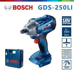 Bosch GDS 250-LI Cordless Impact Wrench Torque 250N.m Rechargeable Lithium Electric Wrench 1/2 inch 18V Professional Power Tool