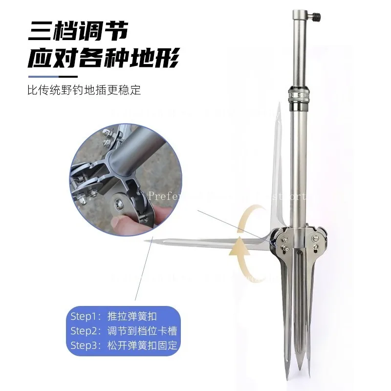 Portable and Multifunctional Bait Tray Holder for All Terrain Wild Fishing Grounds