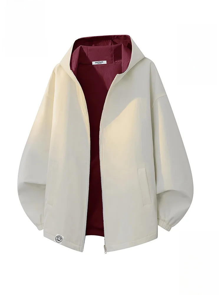 

PaulFrank Double-Sided Wearable Stand Collar Jaet for Men Spring Autumn Casual American Sle Trendy Monkey Brand Coat