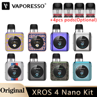 Original Vaporesso XROS 4 Nano Kit Vape 30W 1350mAh Battery 3ml 0.4ohm/0.8ohm Pod Cartridge Vaporizer E Cigarette