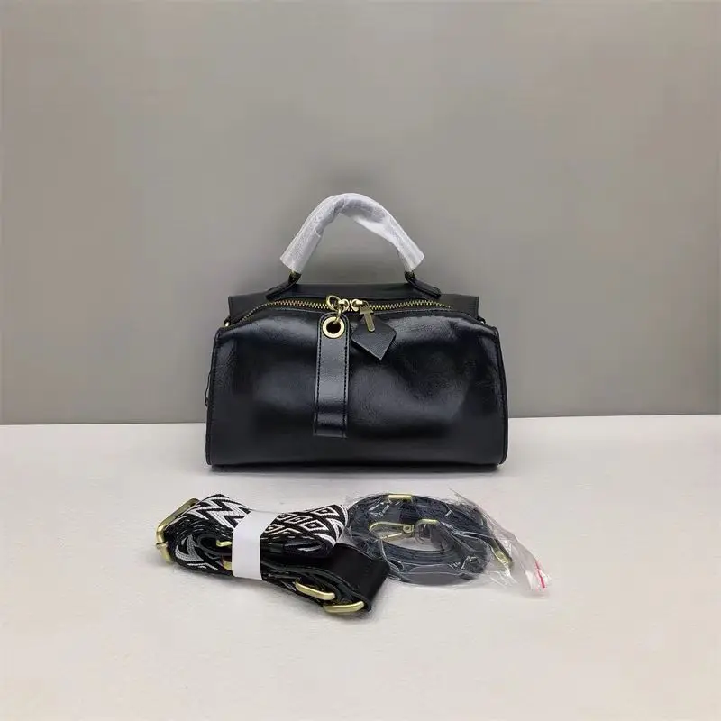 Sac à bandoulière en cuir véritable pour femme, petit sac carré rétro, cuir souple, haute qualité, grande capacité, croix alertes onale