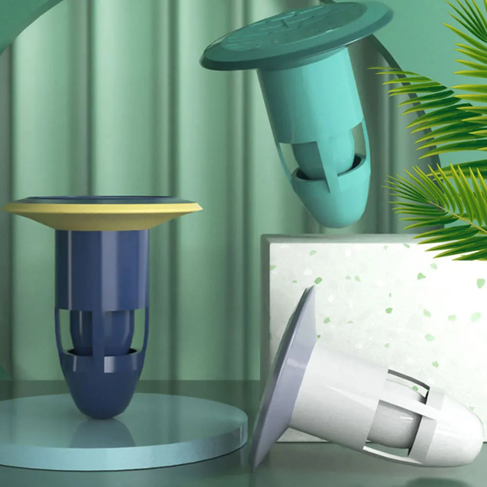 2Pcs High-Quality Floor Drain Cover Innovative Design Debris Removal Quick Install Sink Filter for Home Use Blue