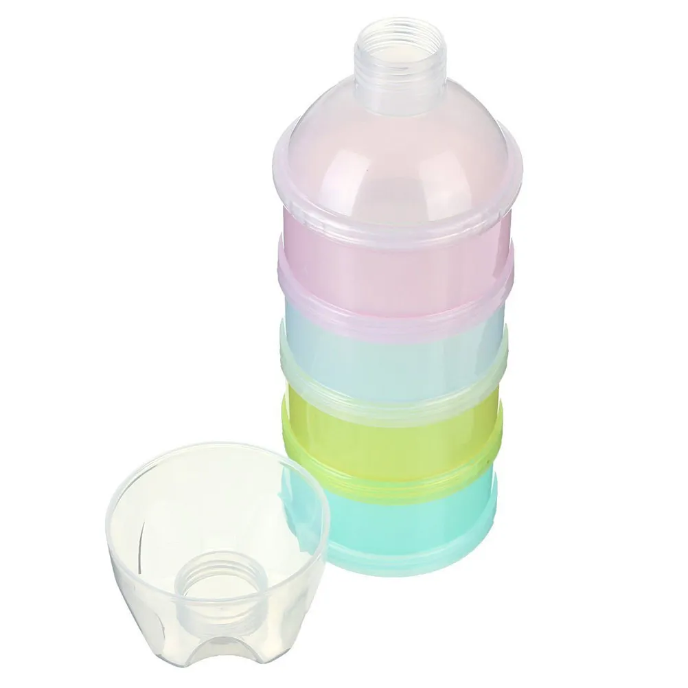 

Topicker 4 Chamber Formula Dispenser for 4 Feedings with Pacifier Nipple Storage 15Cm Tall 7Cm Wide PP Plastic Non-Spill Milk