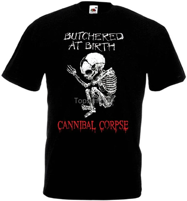 

Cannibal Corpse Butchered At Birth V3 T-Shirt Black Death Metal Sizes S-3Xl New Short Sleeve Round Collar Mens T Shirts Fashion