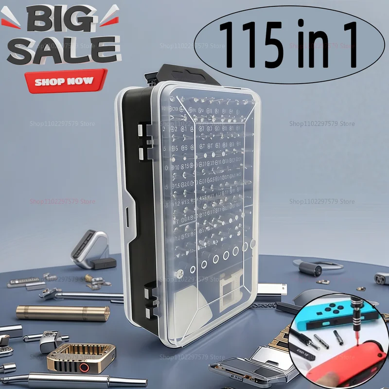 115 in 1 Multifunctional Screwdriver Set for Computer Phone PC Repair Insulation Household Tools Electronics Maintenance