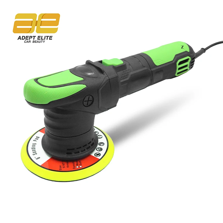 750W Easy Handle Black Green Fast Speed 150mm Backing Plate Dual Action Polisher Car Polishing Machine for Car Buffing