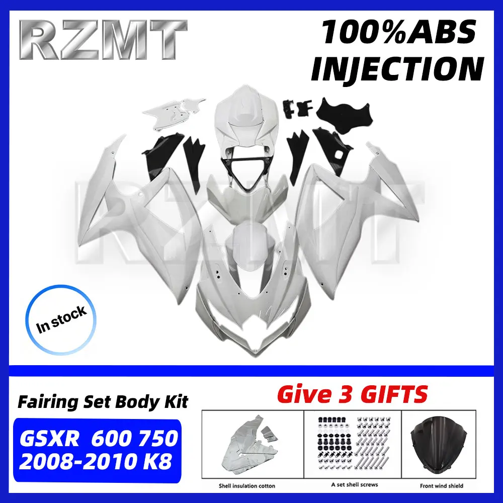 Motorcycle Fairing Set For SUZUKI GSXR 600 750 2008-2010 K8 In Stock Unpainted Fairing Bodywork Components Pack