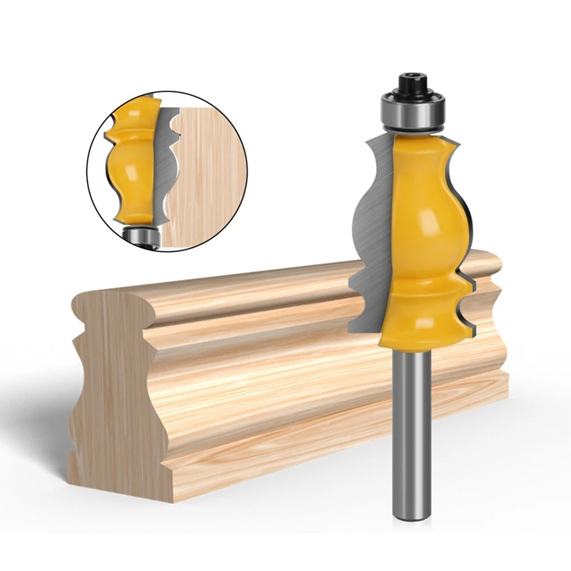 1-teiliges Werkzeug zum Trimmen von Holz mit 8-mm-Schaft, Hartmetall-Formwerkzeuge für Baulegierung