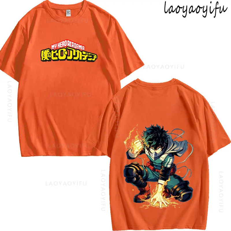 

Summer My Hero Academia Theme Bakugo Katsuki Printed Fashion Men's Women's Fashion High Quality O-neck 100%Cotton T-Shirt Casual