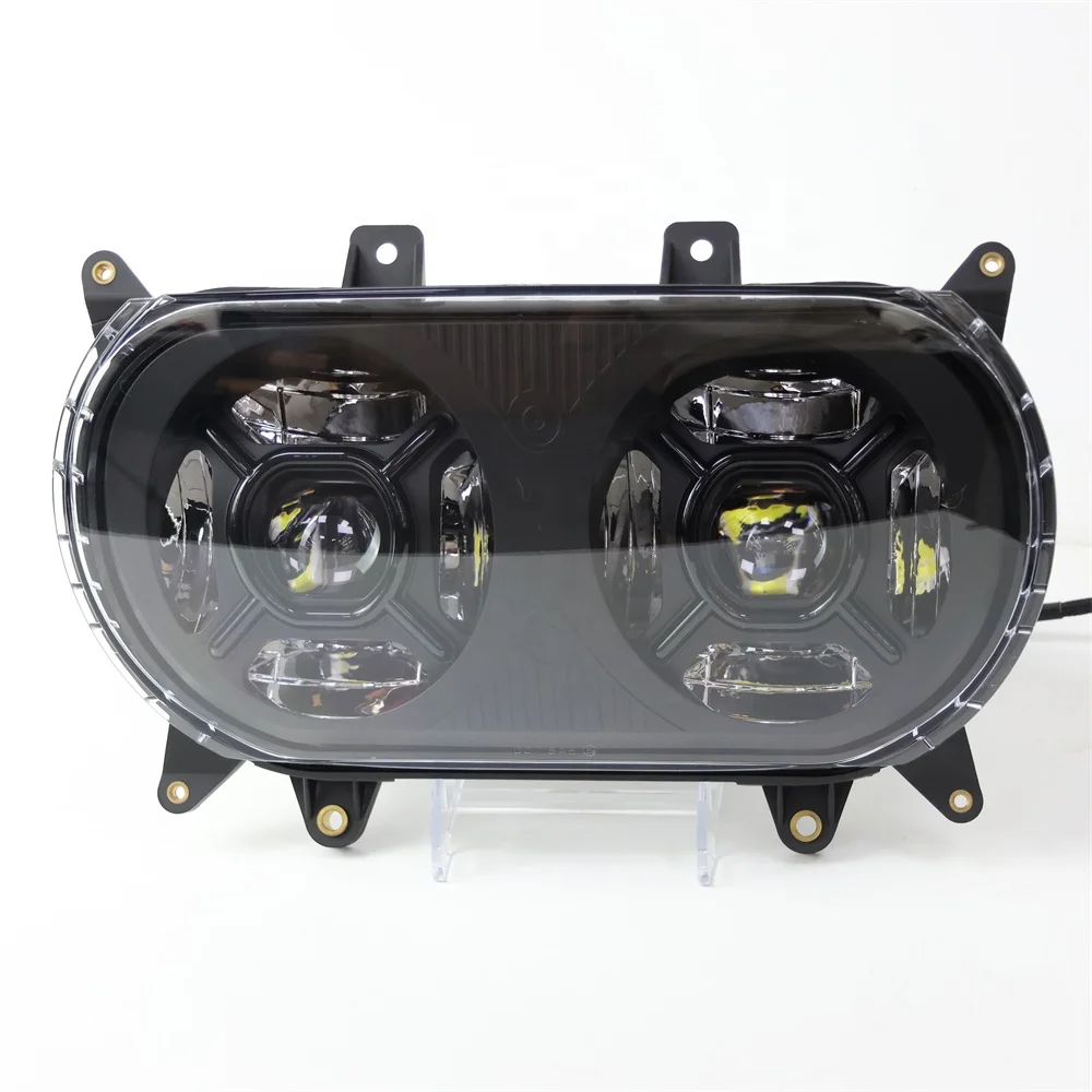 

Motorcycle Headlight for Road Coasting 124W Dual Light Emitting Diode Project Headlight with DRL 2015-2020 H4