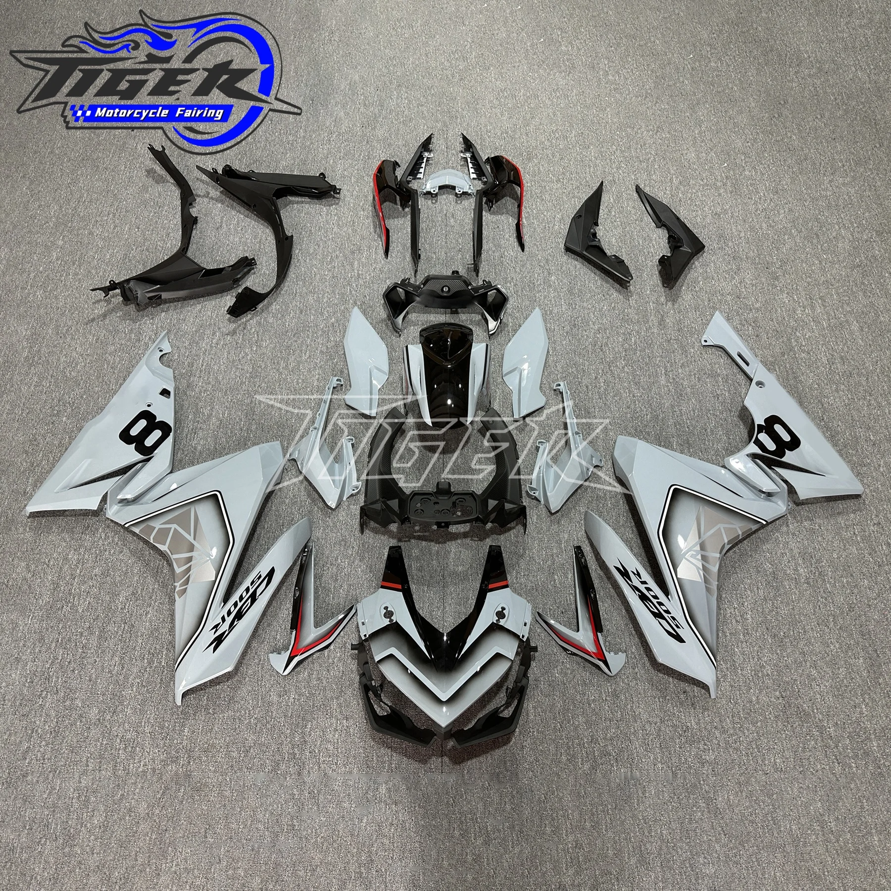 Fairing  2019 - 2023 White Bodywork for Honda CBR500R 19-23 Plastic Fairings  unpainted