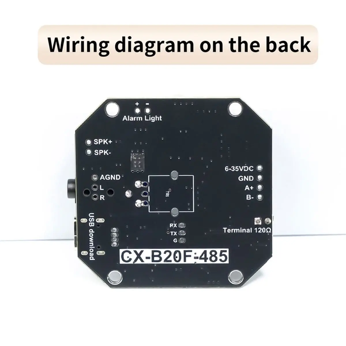 (A01R] 20W Voice MP3 Playback Control Module Audio Playback Board RS485 Serial Port Voice Prompter -B20F-485 Standard Version