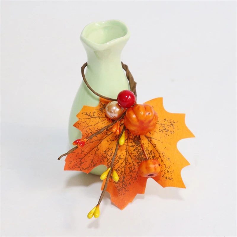 10PCS Pumkins Napkin Rings Thanksgiving Napkin Ring Holder Berry Napkin Ring Harvest Maple Fruit Pumpkin Napkin Ring