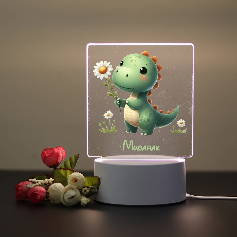 Personalized Custom Dinosaur NEW  Night Light Valentine'S Day Bedside Lamp Night Light 3D Illusion Lamp