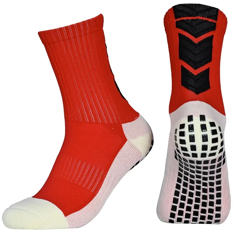 2023 Sports Socks Anti-Slip Football Grip Socks Thickened Breathable Non Skid Soccer Socks Adults Kids Outdoor Cycling Sock