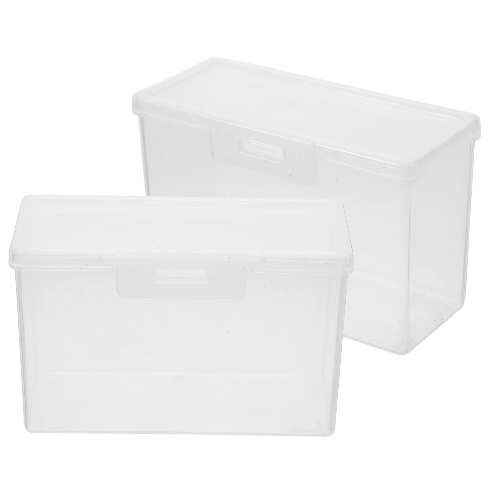 

2Pcs Clear Plastic Cheese Storage Containers Multifunctional Boxes for Slices Butter Fruits Vegetables Kitchen Fridge