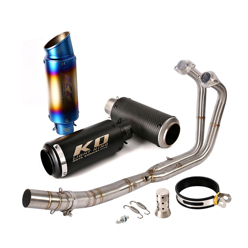 

Slip On For Kawasaki Ninja 400 2017-2022 Motorcycle Full Exhaust Escape System Header Piep With DB Killer Stainless Steel