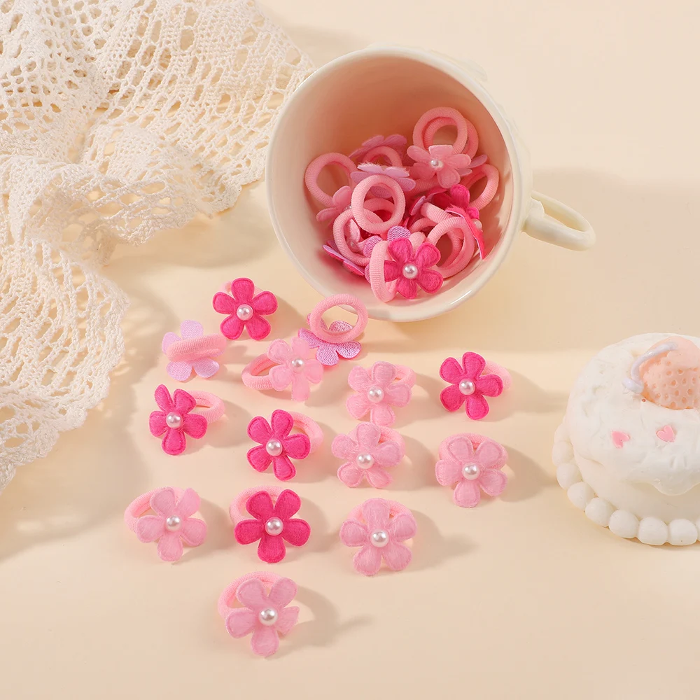 20 teile/los Kinder Elastische Haarbänder Mädchen Gummiband Für Kinder Süßigkeiten Scrunchie Haar Krawatten Nette Baby Haar Zubehör – Detail 14