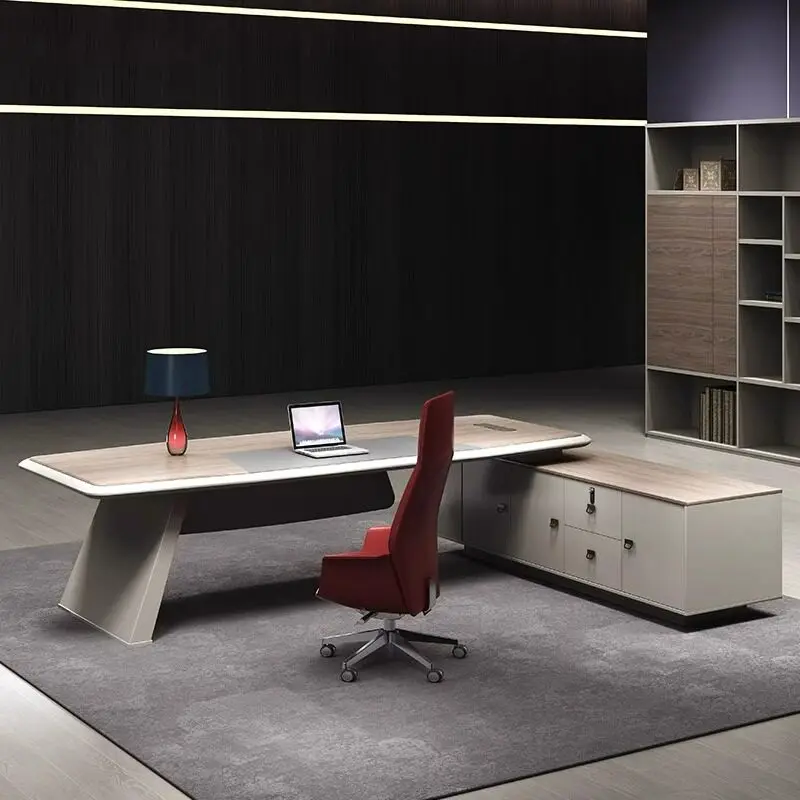 LMM simple modern office manager supervisor desk office chair combination