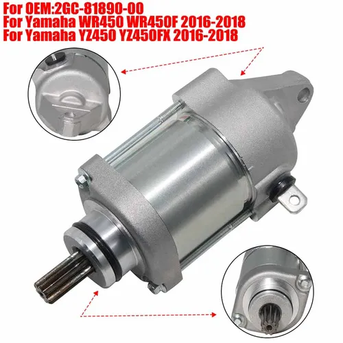 Motor de arranque de motocicleta para Yamaha YZ450 YZ450FX WR450 WR450F YZ 450 450FX WR 450 450F 2016-2018 2GC-81890-00 piezas magnéticas 12V