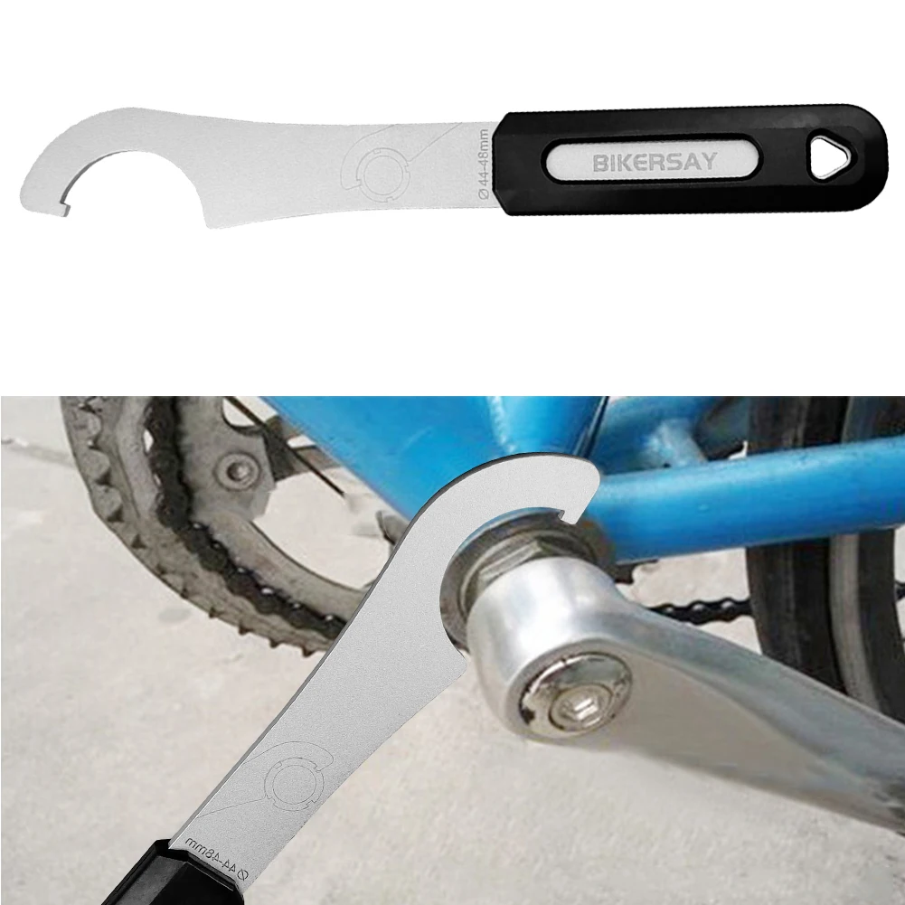 BIKERSAY Portable Bicycle Fixed Gear Stainless Steel Bike Bottom Bracket Tail Lock Ring Hook Wrench Maintenance Repair Tools