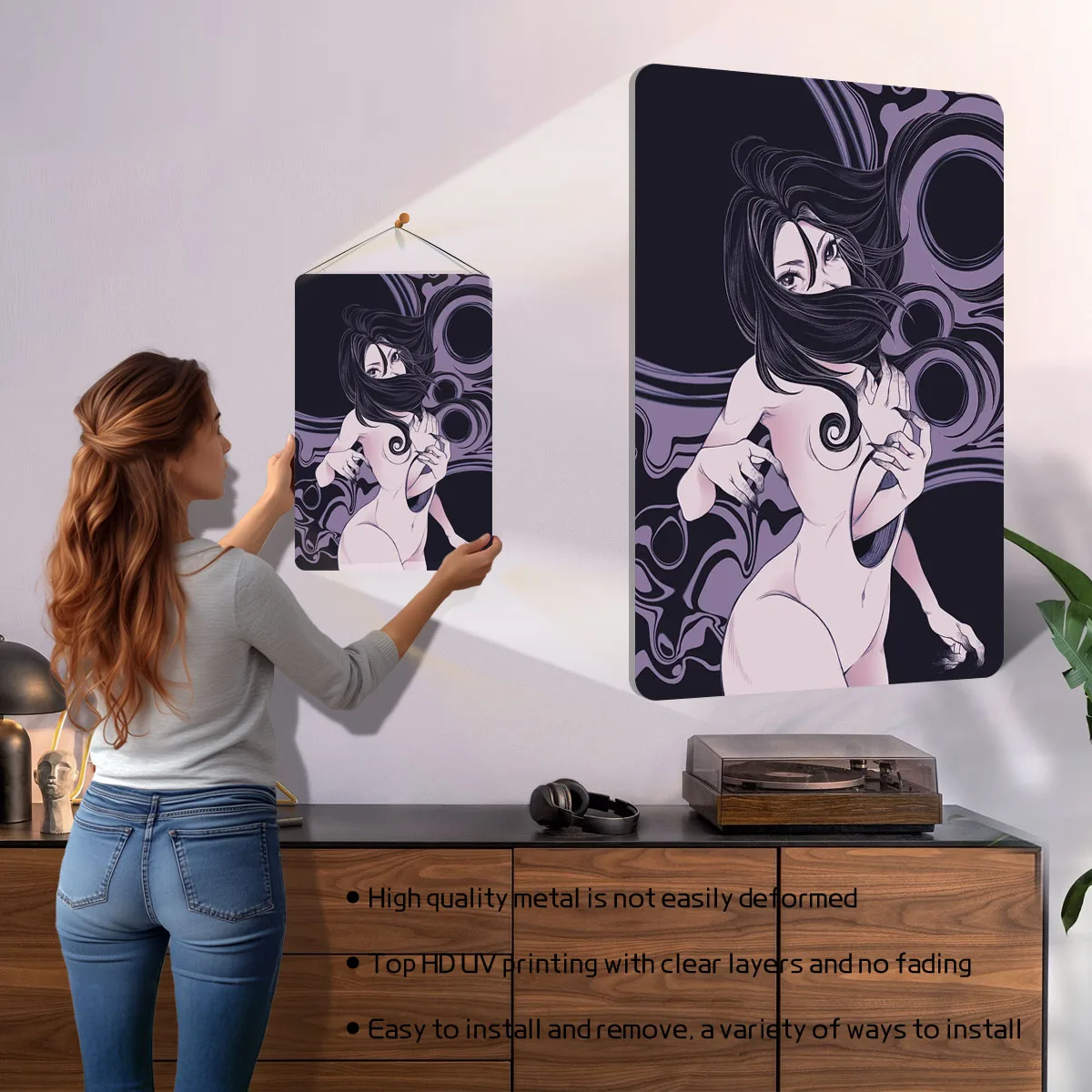 Hunger Anime Metal Poster Wall Art Mural Customizable Metal Tin Signs for Home Room Wall Art Gamer Room Decoration Retro Decor