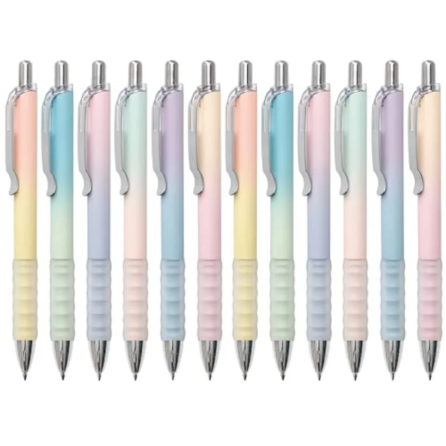 

Gel Pens Fine Point 0.7mm Black Ink Gel Pen Retractable Cute Pens for Smooth Writing School Office Supplies, Pack of 12