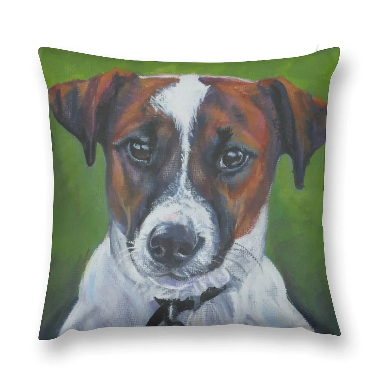 

Jack Russell Terrier Fine Art Painting Throw Pillow Plaid Sofa Pillows Aesthetic Sofa Cushions christmas supplies pillow