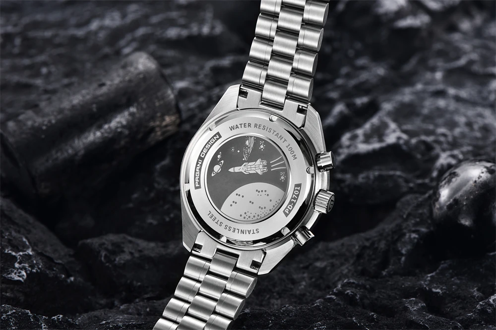 PAGANI DESIGN 2026 Moon Watch For Men Top Brand Luxury Quartz Mens Watches Chronograph Luminous Sapphire Mirror Waterproof Clock