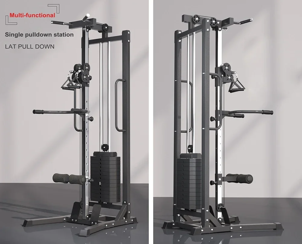 Multi functional home fitness equipment, single-sided bird high and low pull integrated professional strength trainer