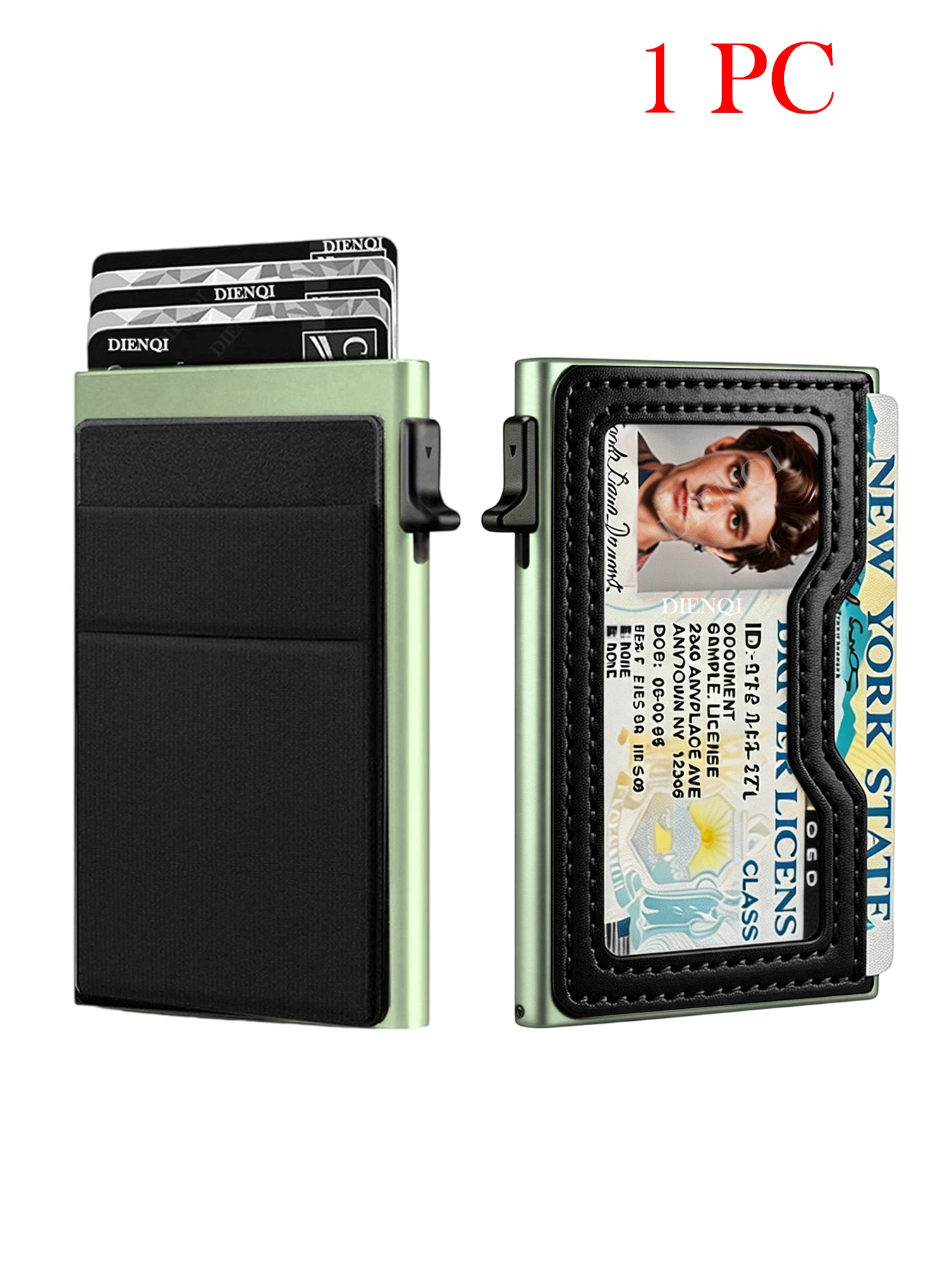 Geldbeutel Kartenetui Geldklammer Schlanker Minimalistischer Pop-Up-Kartenhalter RFID-Smart-Wallets ID-Fenster Mini-Taschen Luxus-Geldbörse Herren