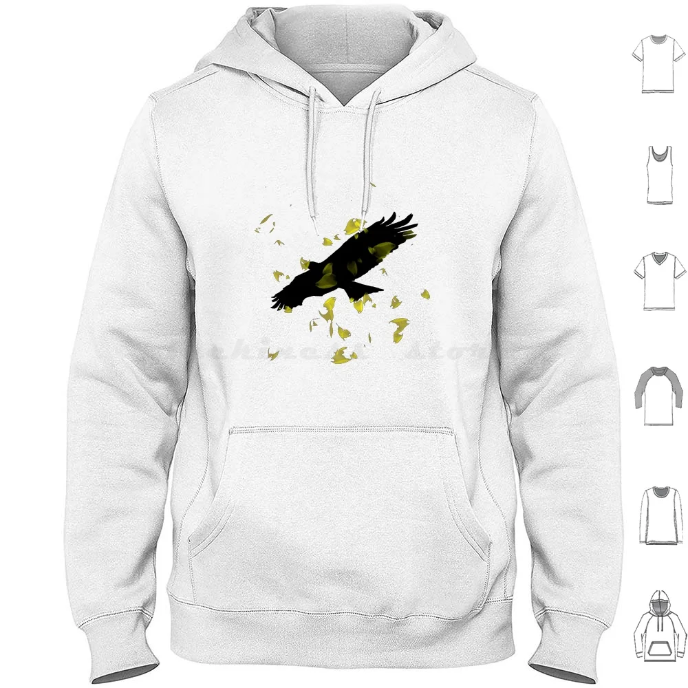 Black Eagle , Yellow Petals Hoodie Cotton Long Sleeve Top Tyler Joseph Josh Dun Eagle Yellow Petals Flower Trench Album Band