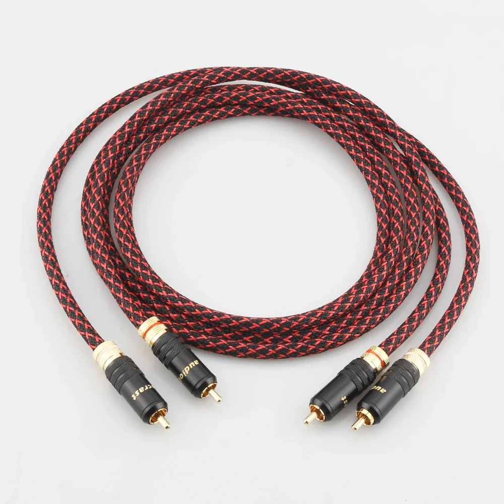 

Pair CANARE L4E6S 99.998% OFC Pure Copper HI-End Audio Cable With Gold Plated RCA To RCA 2RCA Hifi Interconnect Cable