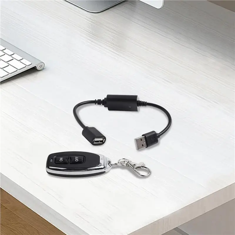 VOFUN-2X DC5V 433Mhz USB inalámbrico RF Control remoto interruptor controlador encendido apagado para tira de luz LED lámpara de lectura ventilador de luz