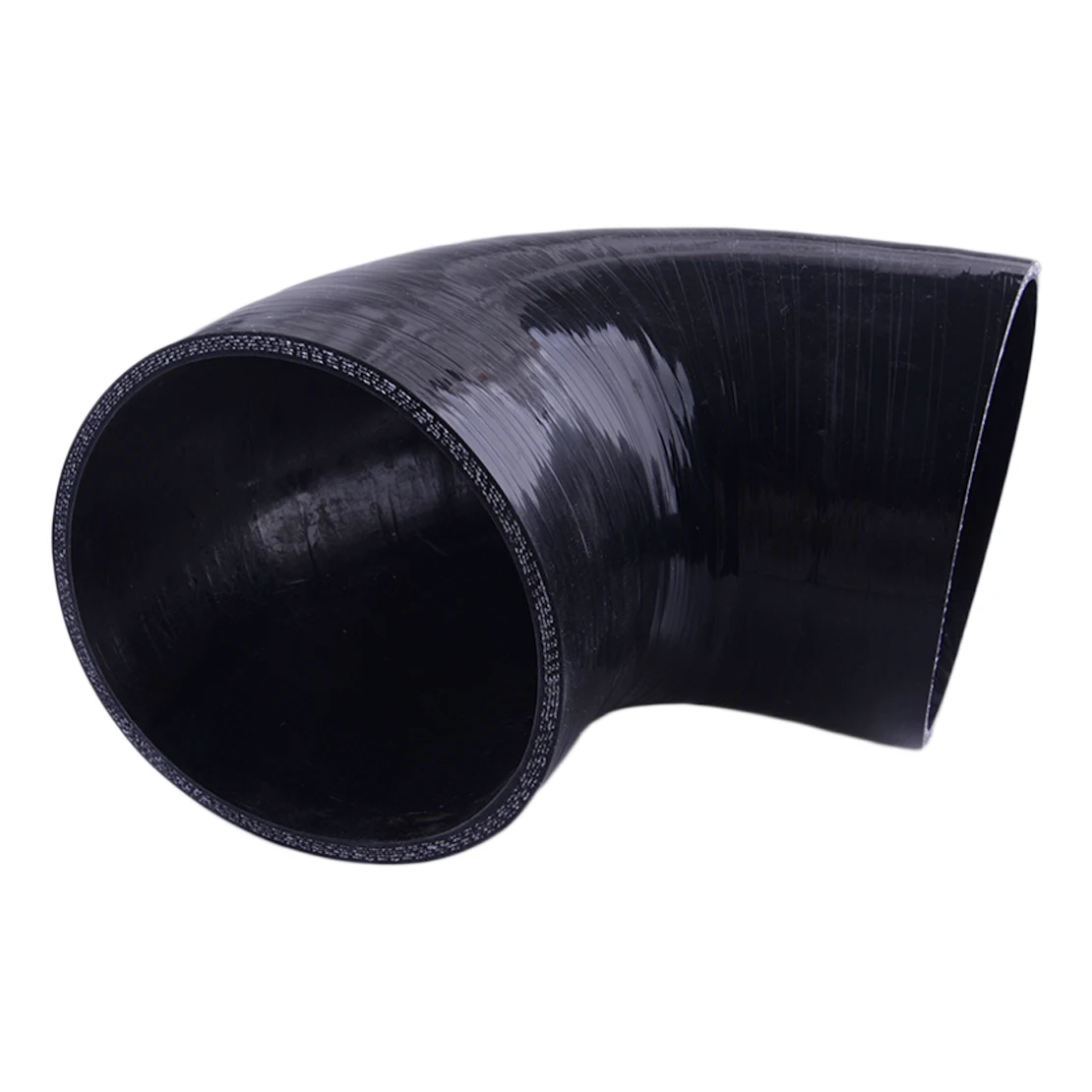 Black Universal Car 3ply 5" 127mm 90 Degree Elbow Silicone Coupler Hose Intake Intercooler Pipe