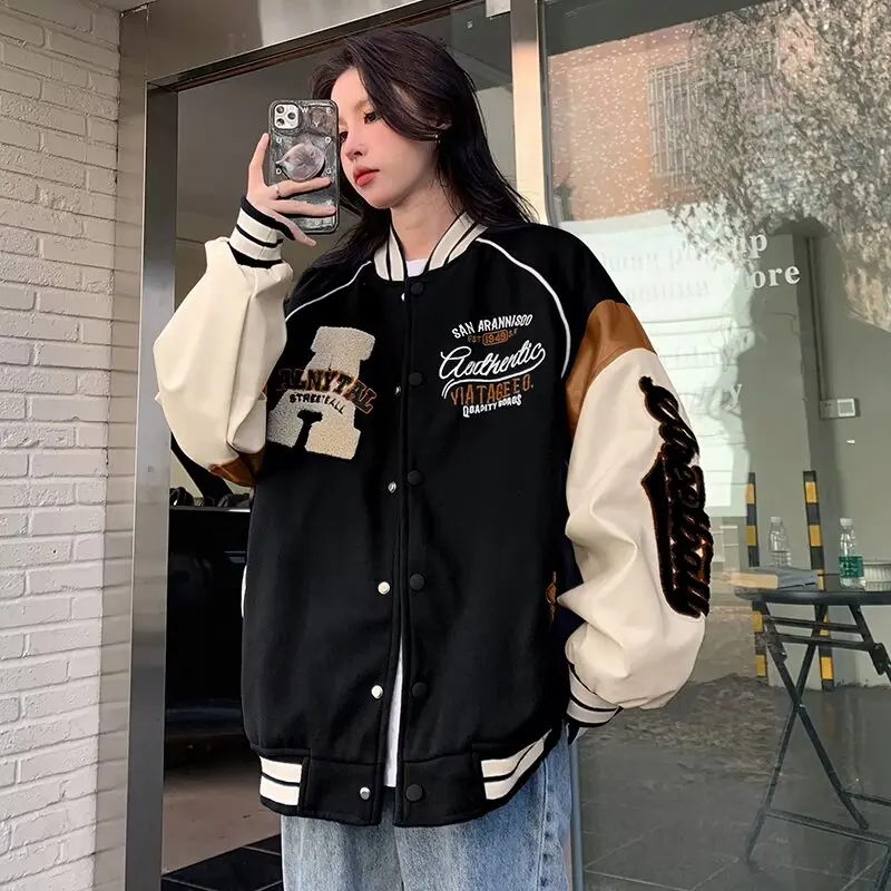 

Men's Oversized American Retro Baseball Jaet Hip Hop Sle Casual Couple's Outfit 250 Pou Autumn Winter Coat