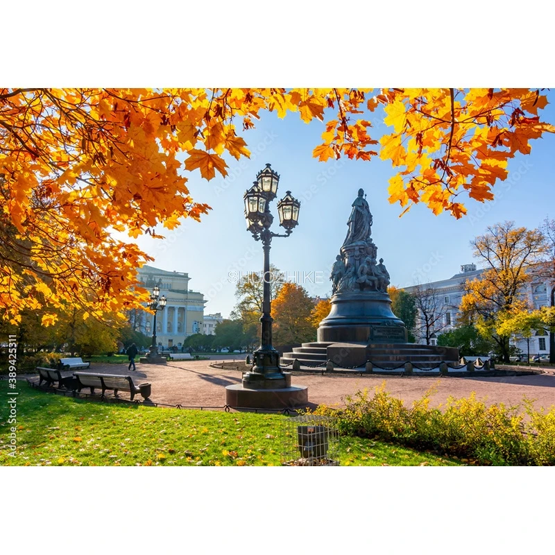 Fondo de tela fotorealista, paisaje europeo, Puntos escénicos famosos, escena nocturna de calle, accesorios de fotografía de fondo, OZ-08