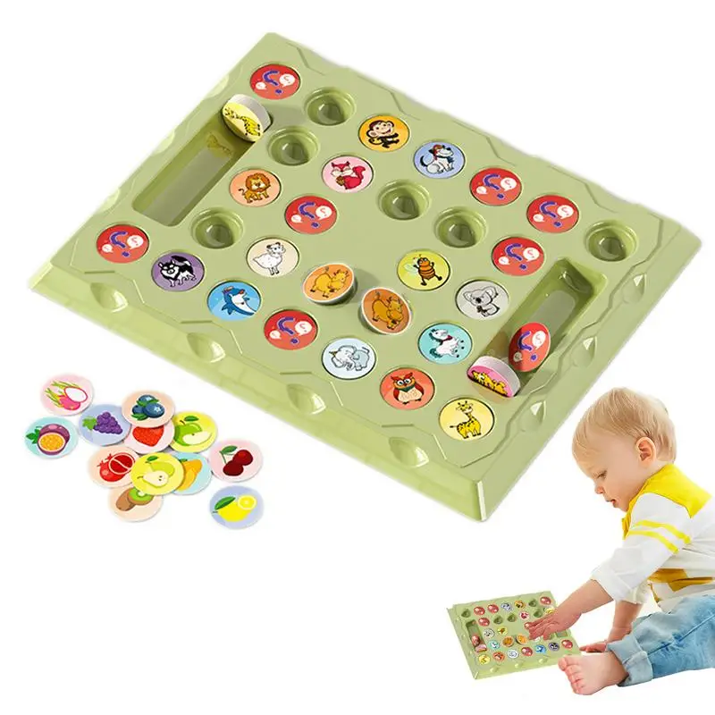 Animal Matching Game Find Shadow Matched Shape  Images Animal Fruit Puzzles Logical Thinking Training Educational Toys For Kids