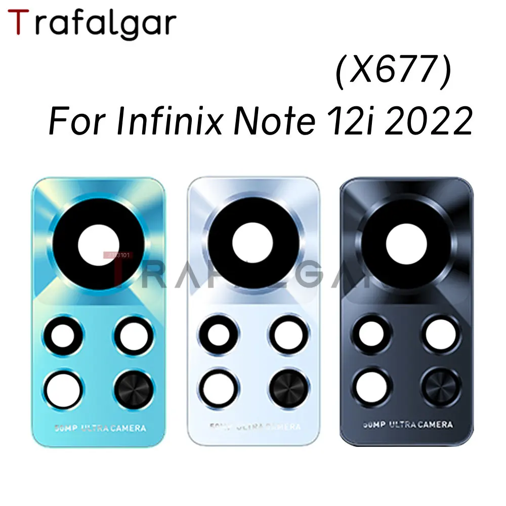 مراجعة تفصيلية لـ For Infiniti Note 12i 2022 X677 زجاج عدسة الكاميرا الخلفية مع ملصق لاصق