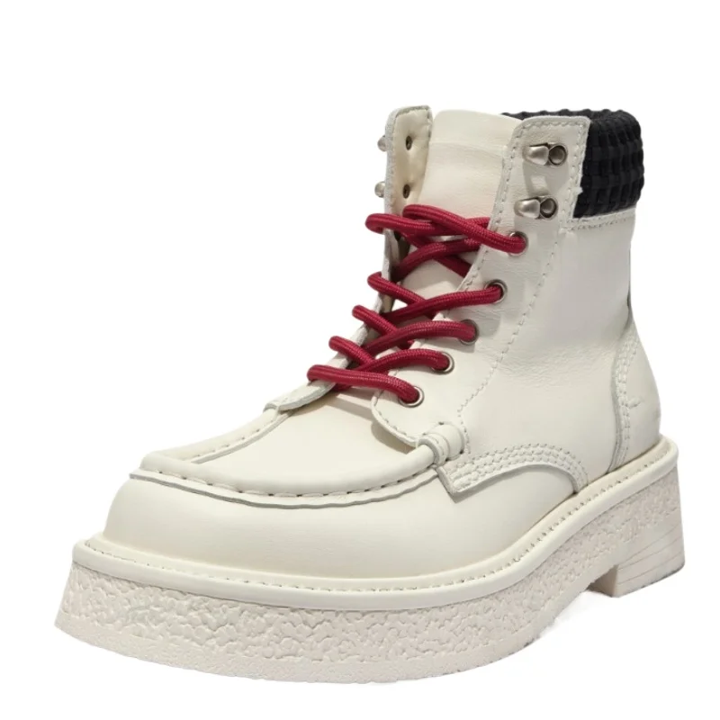 Kangaroo Boots Shoes for Men's Outdoor Casual Height Increasing Loafers Genuine Leather Improved Smoke Glue Outsole Desert Boots