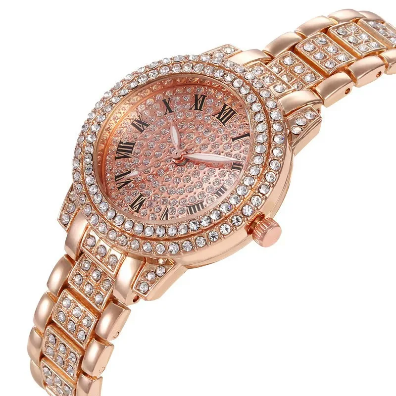 WOKAI Brand Women Watches Fashion Square Ladies Quartz Watch Bracelet Set Green Dial Simple Rose Gold Mesh Luxury Women Watches